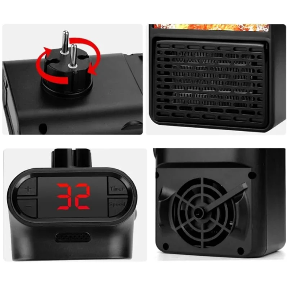Calefactor Flame Heater 1000W | Ventanas siempre claras ❄️