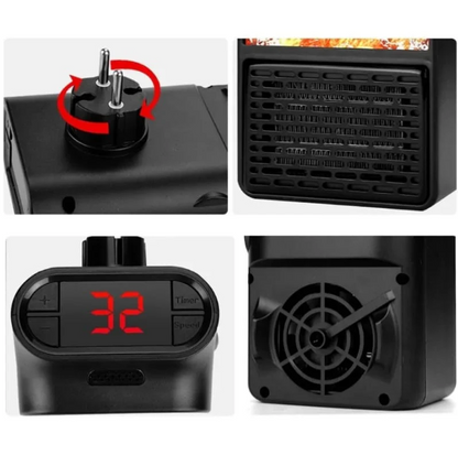 Calefactor Flame Heater 1000W | Ventanas siempre claras ❄️